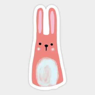 Happy hand drawn rabbit Sticker